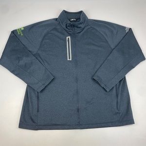 The North Face Mens Size 2XL Blue Full Zip Canyonlands Fleece *Corp Logo